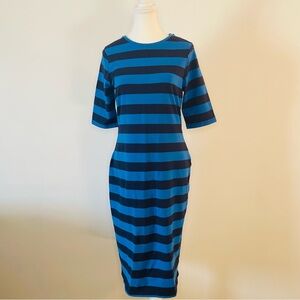 Summer Midi T-Shirt Dress 95% Cotton Blue Navy a new day Women’s Small NEW